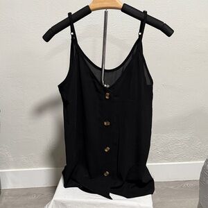 Elegant Black Button-Down Women's Top